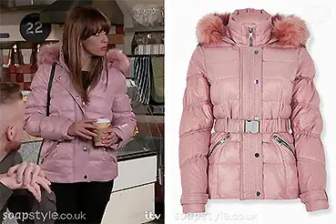 Maria Pink Padded Coat / Jacket on Coronation Street