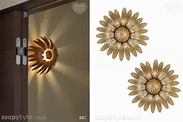 EastEnders Furnishings: Chantelle & Gray Flower Wall Lights