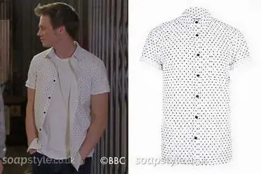 Johnny Carter in EastEnders star pattern shirt