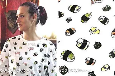 Tina Carter sushi print jumper EastEnders