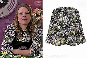 Tracy Barlow Yellow & Pink Flower Top on Corrie