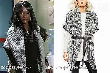 Denise’s Grey Textured Coatigan in EastEnders