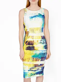 Emma’s Yellow & Blue Pattern Dress