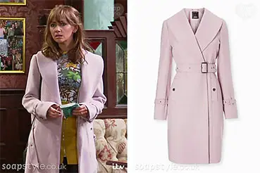 Maria Coronation Street Pink / Lilac Coat