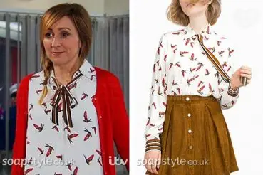 Laurel’s Bird Shirt / Blouse on Emmerdale