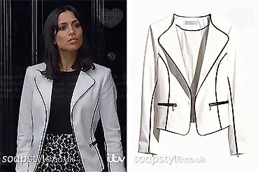 Priya on Emmerdale White Jacket