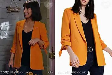 Leyla’s Orange Blazer in Emmerdale