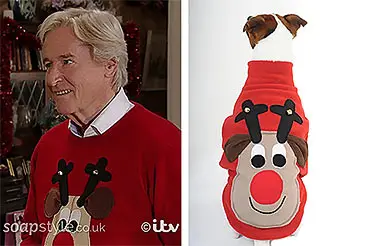 Ken & Eccles Dog Rudolph Reindeer Christmas Jumpers