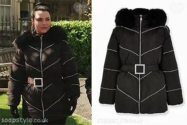EastEnders Whitney Black Puffer Coat