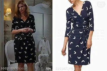 Bernice in Emmerdale Bird Dress