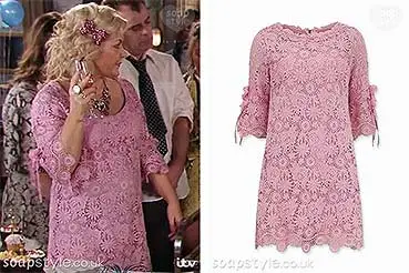 Beth Tinker Pink Lace Dress on Coronation Street