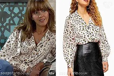 Maria Coronation Street Leopard Satin Blouse