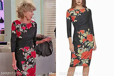 Audrey’s Red Rose Dress in Coronation Street