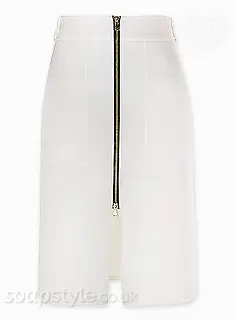 Sienna’s White Zip Front Skirt