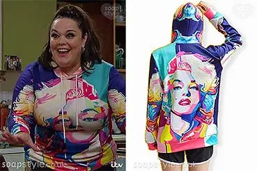 Mandy Dingle Emmerdale Marilyn Hoodie Top