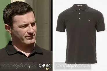 Carl White EastEnders black polo shirt
