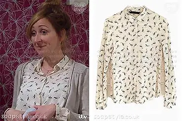 Laurel Emmerdale Heron / Crane Bird Blouse
