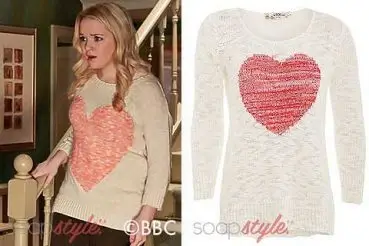 Abi Branning EastEnders heart jumper