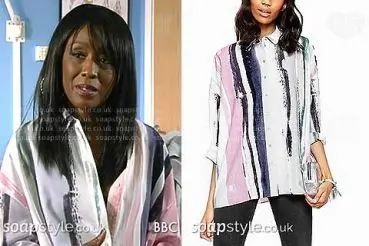 Denise EastEnders Clothes: Pastel Stripe Shirt