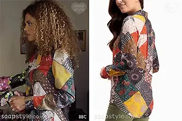 Chantelle Patchwork Shirt on EastEnders