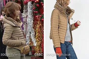 Carmel puffer padded jacket in EastEnders