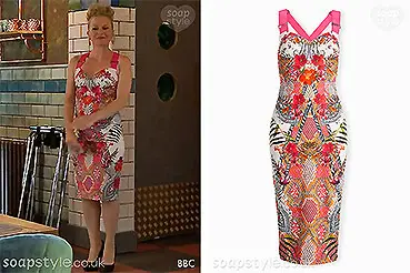 Linda Pink Strap Bodycon Dress on EastEnders