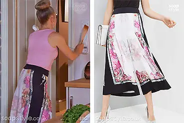 EastEnders Clothes: Linda Floral Culotte Trousers
