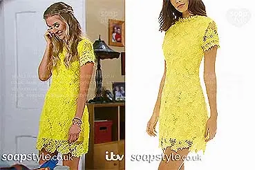 Holly’s Yellow Lace Dress on Emmerdale