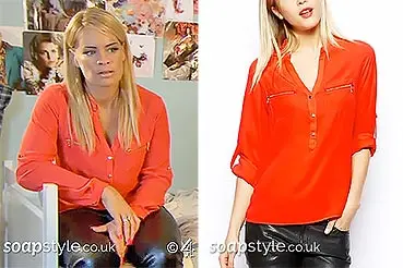Orange shirt Grace wears on Hollyoaks Orange shirt Grace wears on Hollyoaks