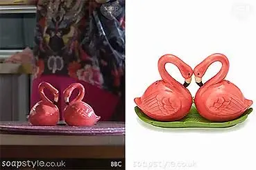 EastEnders Furnishings: Linda’s Flamingo Salt & Pepper Pots – Queen Vic