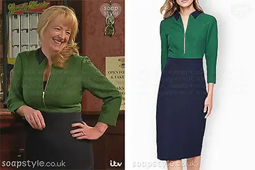Jenny’s Green Pencil Dress in Coronation Street