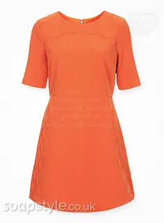 Maxine’s Orange Shift Dress in Hollyoaks