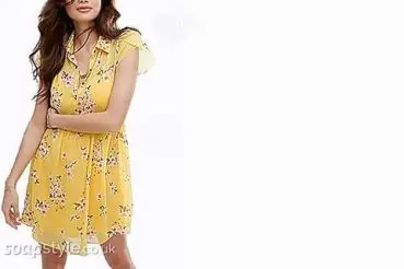 Bex Fowler yellow floral dress in EastEnders
