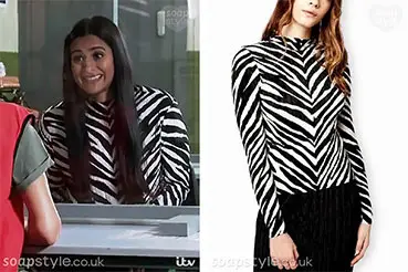 Alya in Coronation Street Black & White Top