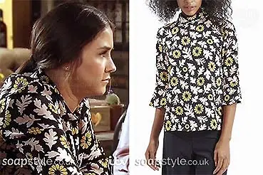 Sophie’s Leaf Print Top in Corrie