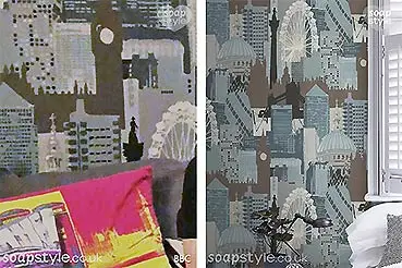EastEnders Wallpaper: Queen Vic Living Room London Skyline