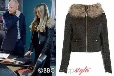 Kirsty Branning EastEnders fur collar jacket