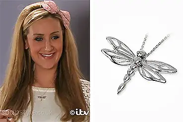 Eva’s Silver Dragonfly Necklace on Corrie