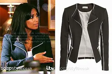 Priya Emmerdale Black & White Blazer