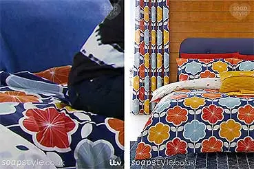 Charity & Vanessa’s Flower Duvet Cover on Emmerdale