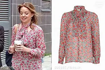 Toyah Battersby Poppy Flower Bow Blouse