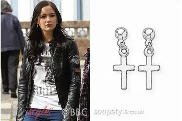 Lauren’s Silver Cross Earrings on EastEnders