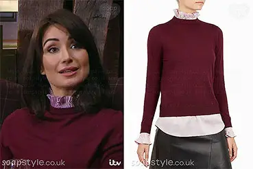 Leyla Frill Jumper on Emmerdale