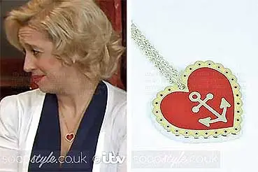 Julie in Corrie Nautical Red Heart Necklace
